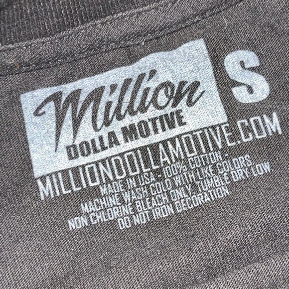 Money Black T-Shirt Million Dolla Motive nwot - Picture 5 of 5